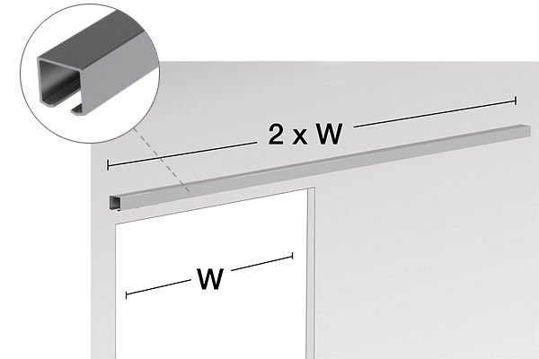 Components For A Sliding Door System, Sliding Closet Door Rail System