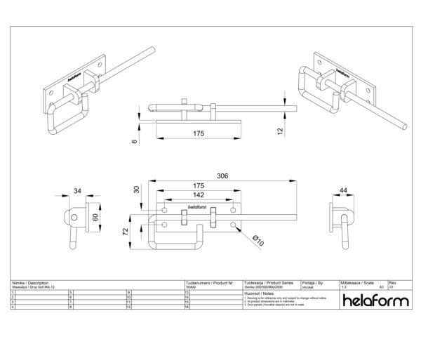 Drop bolt MS-12 - Image 2